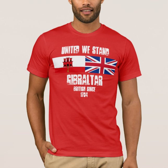 Gibraltar United We Stand T - Shirt Design (Vorderseite)