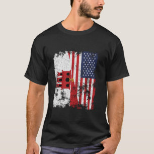 Gibraltar USA Flag gestört - Halbamerikaner T-Shirt