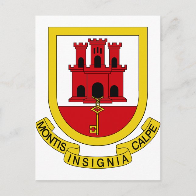 Gibraltar-Wappen Postkarte (Vorderseite)