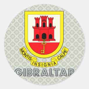 Gibraltar-Wappen Runder Aufkleber