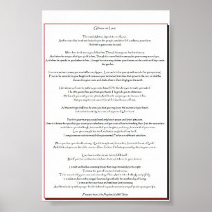 Gibran On Love Poster