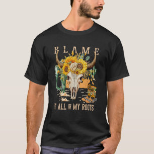 Gib's einfach meinen Wurzeln Western Cowgirls Flor T-Shirt