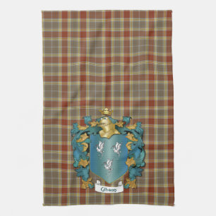 Gibson Coat of Arms and Tartan Handtuch