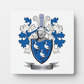 Gibson Familienwappen Coat of Arms Fotoplatte
