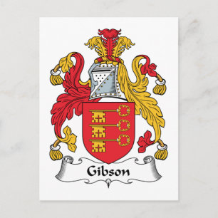 Gibson Familienwappen Postkarte