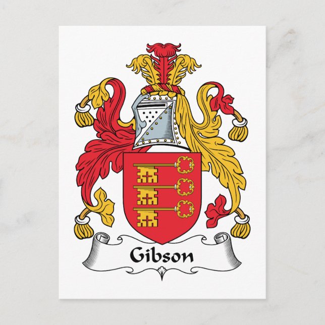 Gibson Familienwappen Postkarte (Vorderseite)