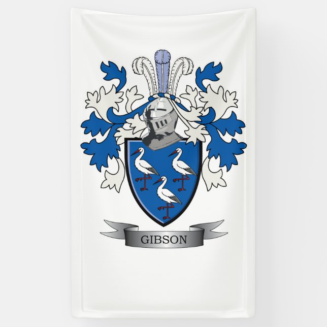 Gibson-Familienwappen-Wappen Banner (Vertikal)