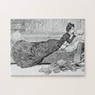 Gibson Girl beim Lesen eines Buches Puzzle