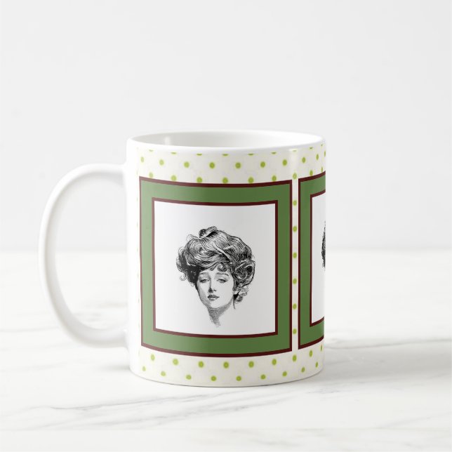 Gibson Girl Coffee Tasse - Design 1 (Links)