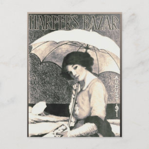 Gibson Girl mit Umbrella 1911 Magazine Cover Postkarte