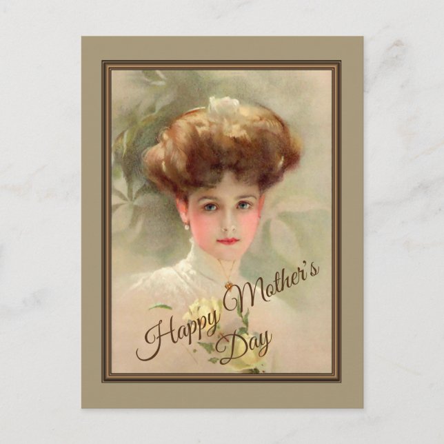 Gibson Girl Mothers Day Postkarte (Vorderseite)