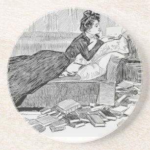 Gibson Girl Reading Getränkeuntersetzer