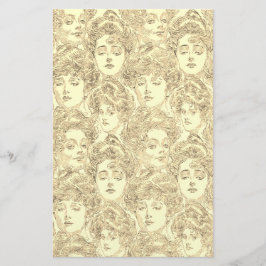 Gibson Girl viktorianisch creme elegant Briefpapier