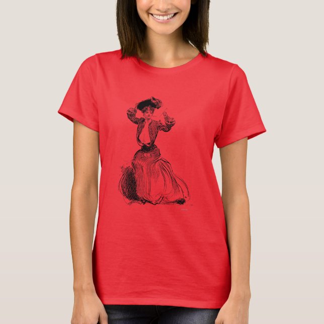 Gibson Girl with Hat, 1904 T-Shirt (Vorderseite)