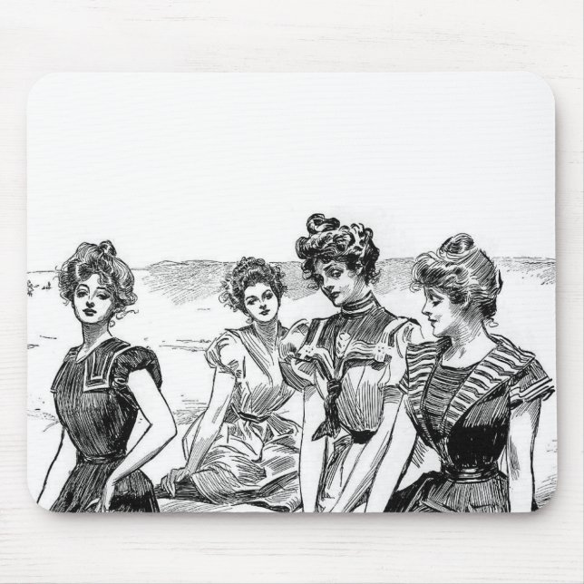 Gibson Girls am Strand Mousepad (Vorne)