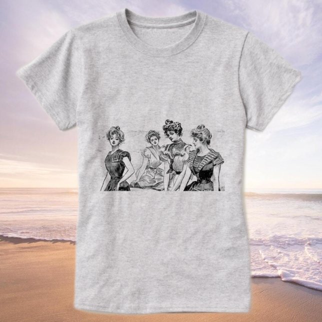 Gibson Girls am Strand T-Shirt (Von Creator hochgeladen)