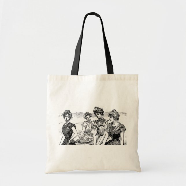 Gibson Girls am Strand Tragetasche (Vorne)