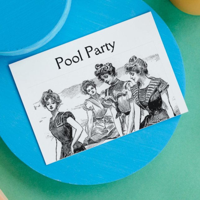 Gibson Girls Pool oder Beach Party Einladung (Von Creator hochgeladen)