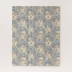Gibson Girls viktorianische Frau Vintage-Muster Puzzle