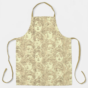 Gibson Girls viktorianisches Frauenmode-Muster cre Schürze