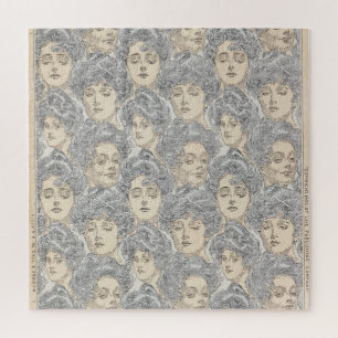 Gibson Girls viktorianisches Frauenmode-Muster Puzzle
