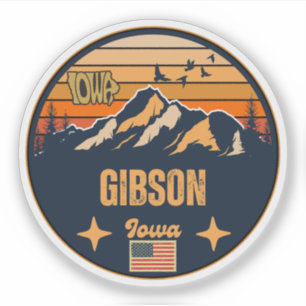Gibson, Iowa Ia, Vereinigte Staaten Aufkleber