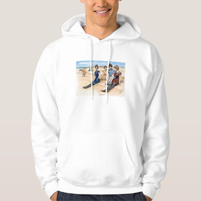 Gibson-Mädchen auf dem Strand, 1900 Hoodie (Vorderseite)