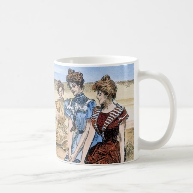 Gibson-Mädchen auf dem Strand, 1900 Tasse (Rechts)