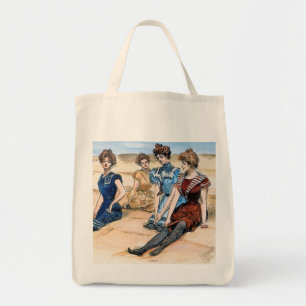 Gibson-Mädchen auf dem Strand, 1900 Tragetasche