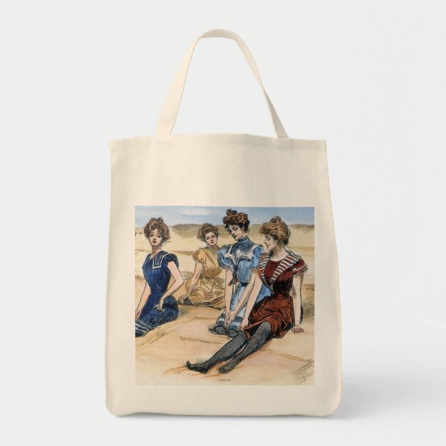 Gibson-Mädchen auf dem Strand, 1900 Tragetasche (Vorne)