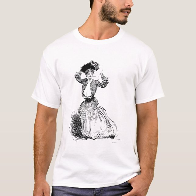 Gibson-Mädchen mit Hat, 1904 T-Shirt (Vorderseite)