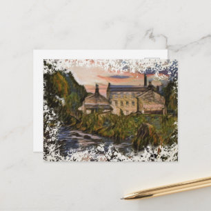 Gibson Mill, Hardcastle Crags Aquarell-Kunstwerk Postkarte