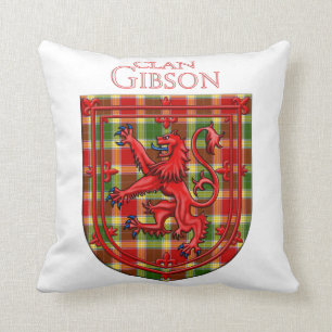 Gibson Tartan Scottish Kariert Lion Rampant Kissen