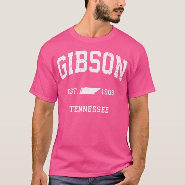 Gibson Tennessee Tn Vintages Sportdesign T-Shirt (Vorderseite)
