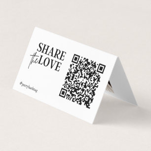 Gibt den QR-Code der Liebe Wedding Fotos weiter Visitenkarten