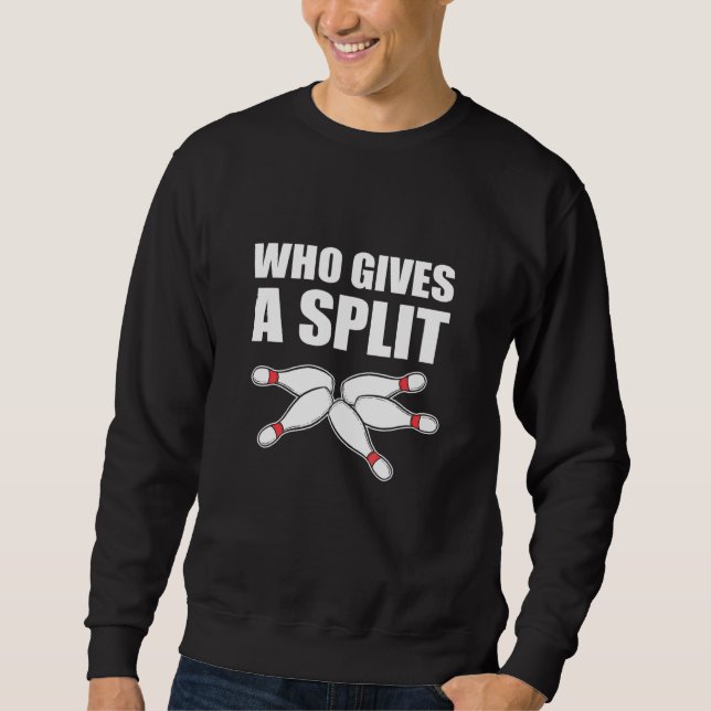 Gibt einen Bowling-Trainer oder -Player in Split Sweatshirt (Vorderseite)