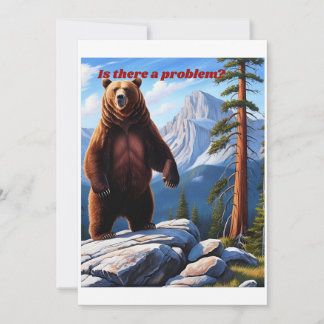 Gibt es ein Problem? - Grizzly Wilderness Feiertagskarte