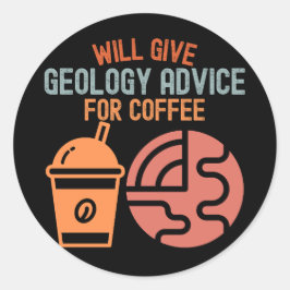 Gibt Geologieberatung für Kaffee Runder Aufkleber