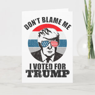 Gibt mir nicht die Schuld, ich habe für Trump Pink Karte