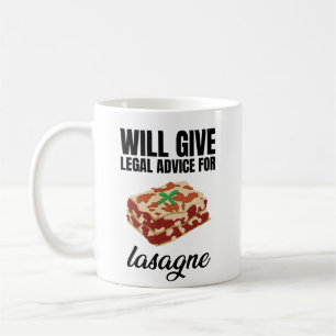 gibt rechtliche Beratung für Lasagna Kaffeetasse