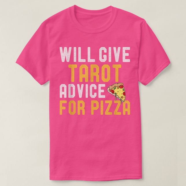 gibt Tarot Card Game Ratschläge für Pizza Funny P T-Shirt (Design vorne)