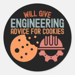 gibt technische Beratung für Cookies Runder Aufkleber