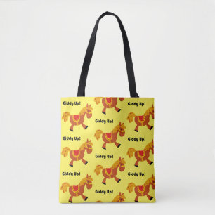 Giddy Up Children's Brown Saddle Horse Cartoon