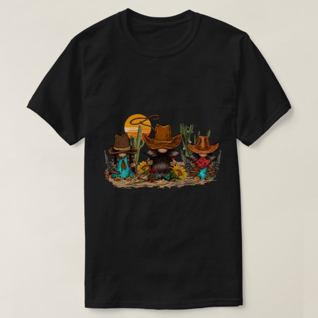 Giddy-Up Cowboy Gnome T-Shirt (Design vorne)