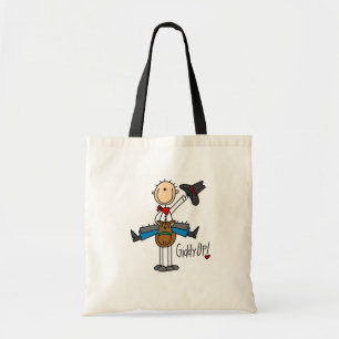 Giddy Up! Cowboy-Strichmännchen-Tasche Tragetasche
