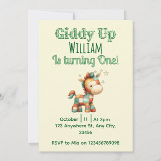 Giddy up! einladung