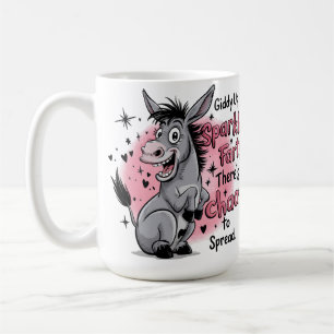 Giddy Up Funkeln Furz Lustiger Esel Grafik Kaffeetasse