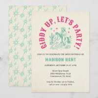 Giddy Up Let's Party Fun Modern Cowgirl Geburtstag