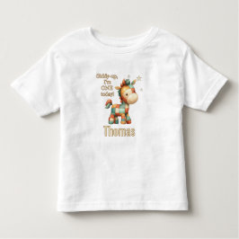 Giddy-Up Patchwork Pony First Birthday Kleinkind T-shirt