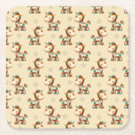 Giddy-Up Patchwork-Pony-Geburtstag Rechteckiger Pappuntersetzer